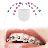 Maxbell 2x Temporary Tooth Decoration Brace Accessory Brace Chain Ligature Ties Pink