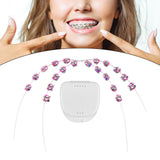 Maxbell 2x Temporary Tooth Decoration Brace Accessory Brace Chain Ligature Ties Pink