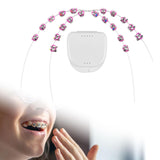 Maxbell 2x Temporary Tooth Decoration Brace Accessory Brace Chain Ligature Ties Pink