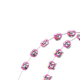 Maxbell 2x Temporary Tooth Decoration Brace Accessory Brace Chain Ligature Ties Pink