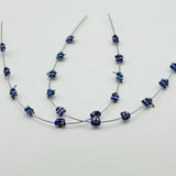 Maxbell Temporary Tooth Decoration with Metal Wires Fashionable Brace Chain Dark Blue