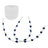 Maxbell Temporary Tooth Decoration with Metal Wires Fashionable Brace Chain Dark Blue