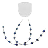 Maxbell Temporary Tooth Decoration with Metal Wires Fashionable Brace Chain Dark Blue