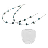 Maxbell Temporary Tooth Decoration with Metal Wires Fashionable Brace Chain Blue