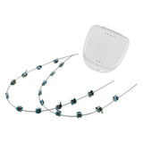 Maxbell Temporary Tooth Decoration with Metal Wires Fashionable Brace Chain Blue