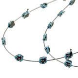 Maxbell Temporary Tooth Decoration with Metal Wires Fashionable Brace Chain Blue