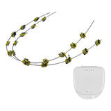 Maxbell Temporary Tooth Decoration with Metal Wires Fashionable Brace Chain Yellow