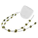 Maxbell Temporary Tooth Decoration with Metal Wires Fashionable Brace Chain Yellow