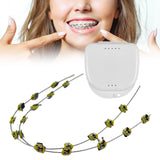 Maxbell Temporary Tooth Decoration with Metal Wires Fashionable Brace Chain Yellow