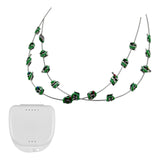 Maxbell Temporary Tooth Decoration with Metal Wires Fashionable Brace Chain Green