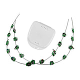 Maxbell Temporary Tooth Decoration with Metal Wires Fashionable Brace Chain Green
