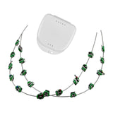 Maxbell Temporary Tooth Decoration with Metal Wires Fashionable Brace Chain Green