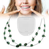 Maxbell Temporary Tooth Decoration with Metal Wires Fashionable Brace Chain Green
