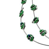 Maxbell Temporary Tooth Decoration with Metal Wires Fashionable Brace Chain Green