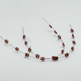 Maxbell Temporary Tooth Decoration with Metal Wires Fashionable Brace Chain Red