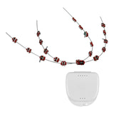 Maxbell Temporary Tooth Decoration with Metal Wires Fashionable Brace Chain Red