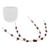 Maxbell Temporary Tooth Decoration with Metal Wires Fashionable Brace Chain Red