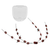 Maxbell Temporary Tooth Decoration with Metal Wires Fashionable Brace Chain Red
