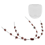 Maxbell Temporary Tooth Decoration with Metal Wires Fashionable Brace Chain Red