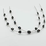 Maxbell Temporary Tooth Decoration with Metal Wires Fashionable Brace Chain Black