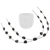 Maxbell Temporary Tooth Decoration with Metal Wires Fashionable Brace Chain Black