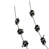 Maxbell Temporary Tooth Decoration with Metal Wires Fashionable Brace Chain Black