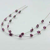 Maxbell Temporary Tooth Decoration with Metal Wires Fashionable Brace Chain Pink