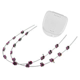 Maxbell Temporary Tooth Decoration with Metal Wires Fashionable Brace Chain Pink