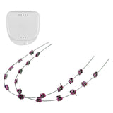 Maxbell Temporary Tooth Decoration with Metal Wires Fashionable Brace Chain Pink