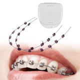 Maxbell Temporary Tooth Decoration with Metal Wires Fashionable Brace Chain Pink