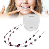Maxbell Temporary Tooth Decoration with Metal Wires Fashionable Brace Chain Pink