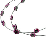 Maxbell Temporary Tooth Decoration with Metal Wires Fashionable Brace Chain Pink