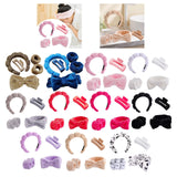 Maxbell Headband and Wristband Set Gift for Women and Girls Trendy Skincare Headband Dark Brown