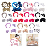 Maxbell Headband and Wristband Set Gift for Women and Girls Trendy Skincare Headband Dark Brown