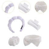 Maxbell Headband and Wristband Set Gift for Women and Girls Trendy Skincare Headband White