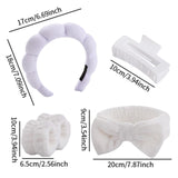 Maxbell Headband and Wristband Set Gift for Women and Girls Trendy Skincare Headband White