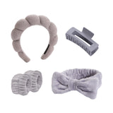 Maxbell Headband and Wristband Set Gift for Women and Girls Trendy Skincare Headband Gray