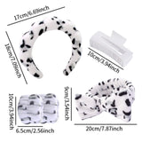 Maxbell Headband and Wristband Set Gift for Women and Girls Trendy Skincare Headband White Black