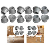 Maxbell 4x Replacement Feet for Shower Chair Bath Seat Sturdy for Tub Transfer Bench 2.2cm