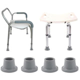 Maxbell 4x Replacement Feet for Shower Chair Bath Seat Sturdy for Tub Transfer Bench 2.5cm