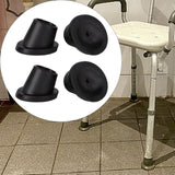 Maxbell 4Pcs Replacement Feet Accessories for Commode Chair Universal Chair Leg Cap 28mm