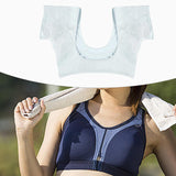 Maxbell Underarm Sweat Vest Women Yoga Reusable for Sweating Armpit Sweatproof Shirt Light L Blue