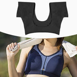 Maxbell Underarm Sweat Vest Women Yoga Reusable for Sweating Armpit Sweatproof Shirt Black L