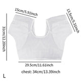 Maxbell Underarm Sweat Vest Elastic Breathable for Fitness Women Girl Ladies T Shirt L White