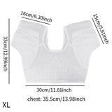 Maxbell Underarm Sweat Vest Elastic Breathable for Fitness Women Girl Ladies T Shirt XL White