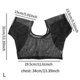 Maxbell Underarm Sweat Vest Elastic Breathable for Fitness Women Girl Ladies T Shirt L Black