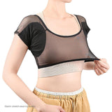 Maxbell Underarm Sweat Vest Elastic Breathable for Fitness Women Girl Ladies T Shirt XL Black