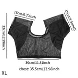 Maxbell Underarm Sweat Vest Elastic Breathable for Fitness Women Girl Ladies T Shirt XL Black