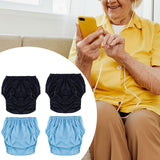 Maxbell Incontinence Adult Cloth Diaper Undewears for Elderly Disabled Woman and Man Black XS