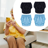Maxbell Incontinence Adult Cloth Diaper Undewears for Elderly Disabled Woman and Man Black XS